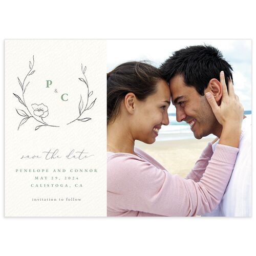 Graceful Botanical Save The Date Cards