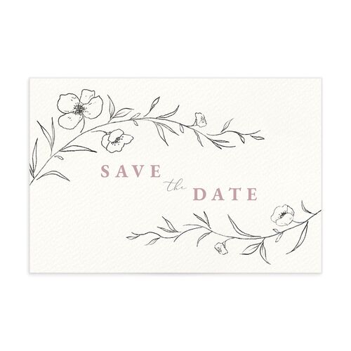 Graceful Botanical Save The Date Postcards - 