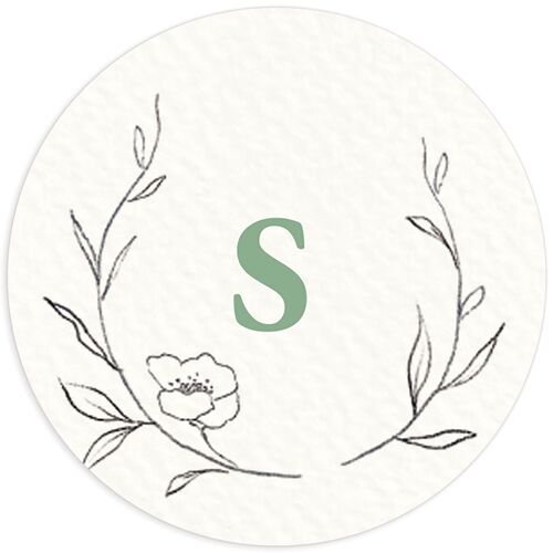 Graceful Botanical Wedding Stickers - 