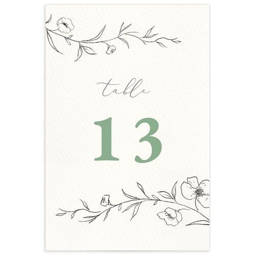 Graceful Botanical Table Numbers