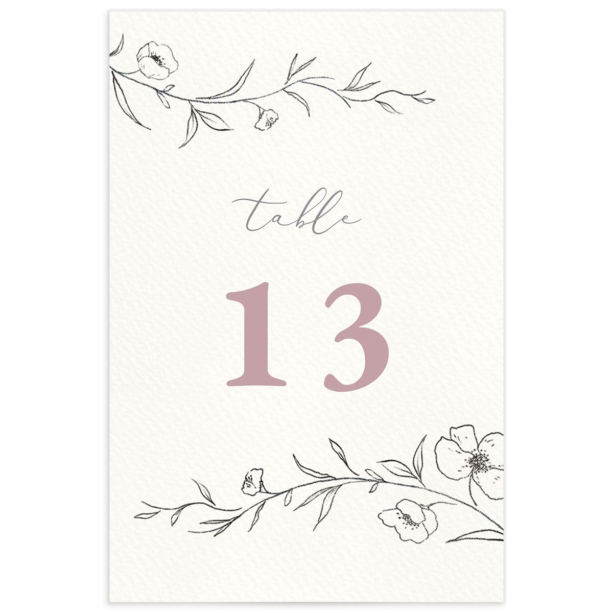 Graceful Botanical Table Numbers