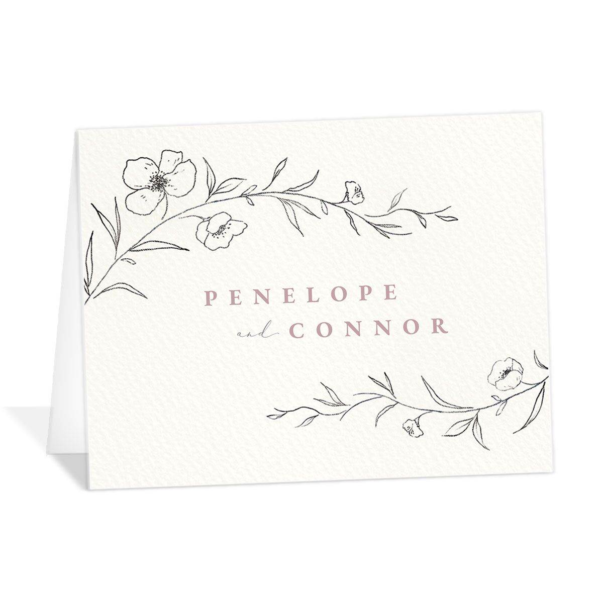Graceful Botanical Thank You Cards