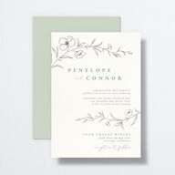 Graceful Botanical Wedding Invitations Sea Foam Signature No Standard