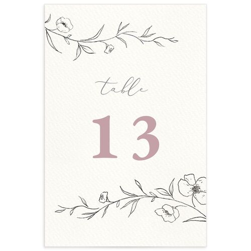 Minimalist Branches Table Numbers - Pink
