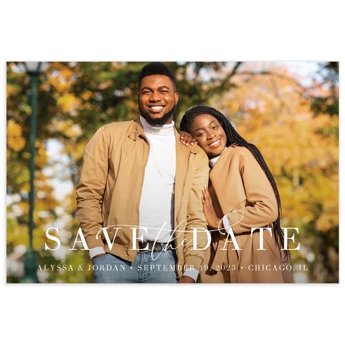 Romantically Scripted Save The Date Postcards