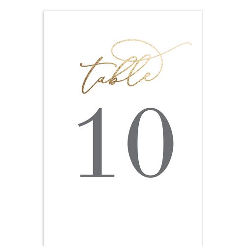 Romantic Calligraphy Foil Table Numbers