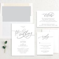 Romantic Calligraphy Standard Envelope Liners Standard Silver