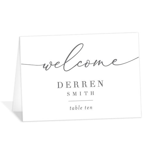 Romantic Calligraphy Place Cards Peony Signature