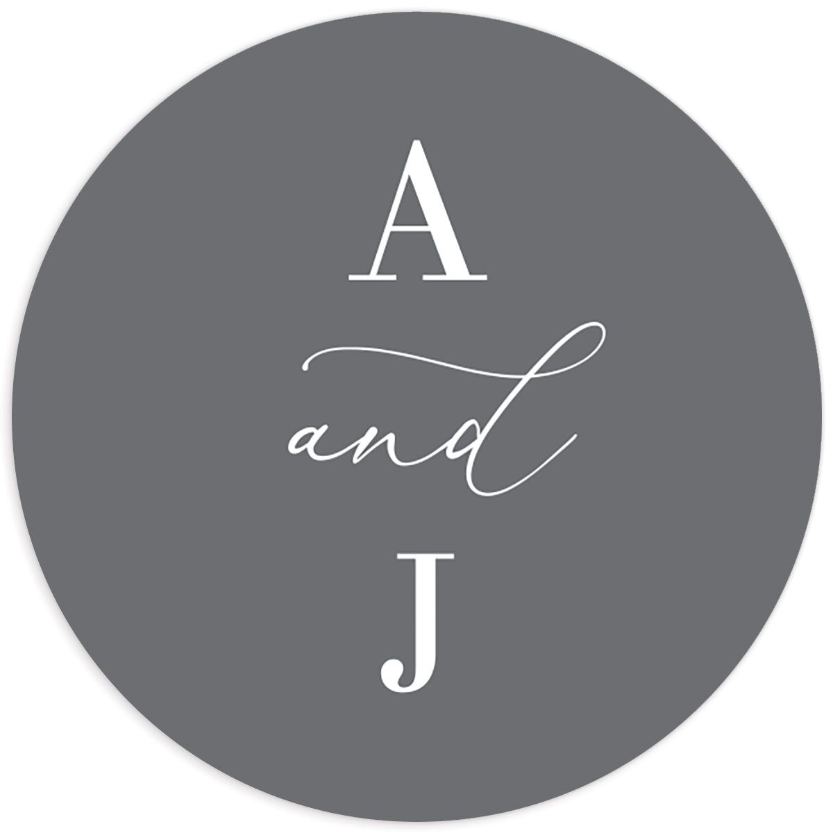 Romantic Calligraphy Wedding Stickers front