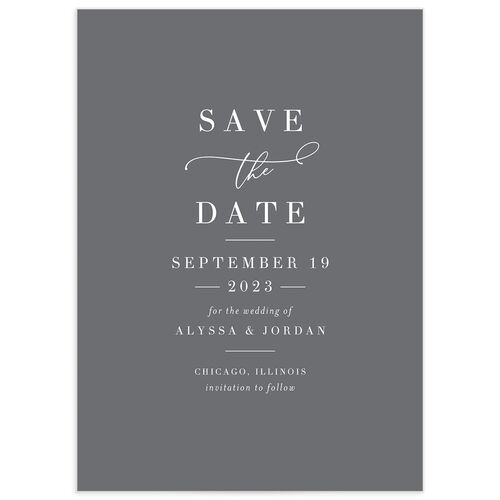 Elegant Calligraphy Save The Date Cards - 