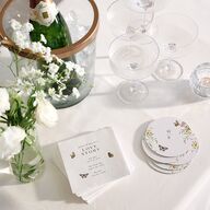 Rustic Butterflies Cocktail Napkins Pure White Napkin Uncoined