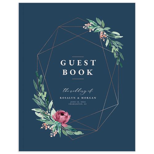Gilded Botanical Wedding Guest Book
