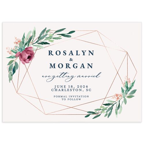 Gilded Botanical Save The Date Cards