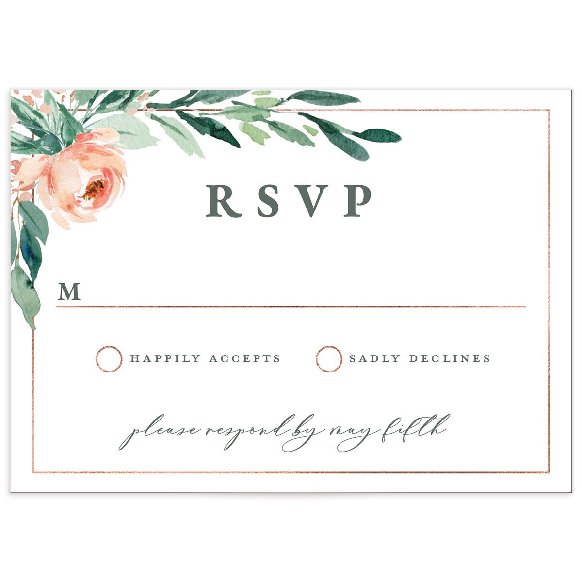 Geometric Floral Response Cards