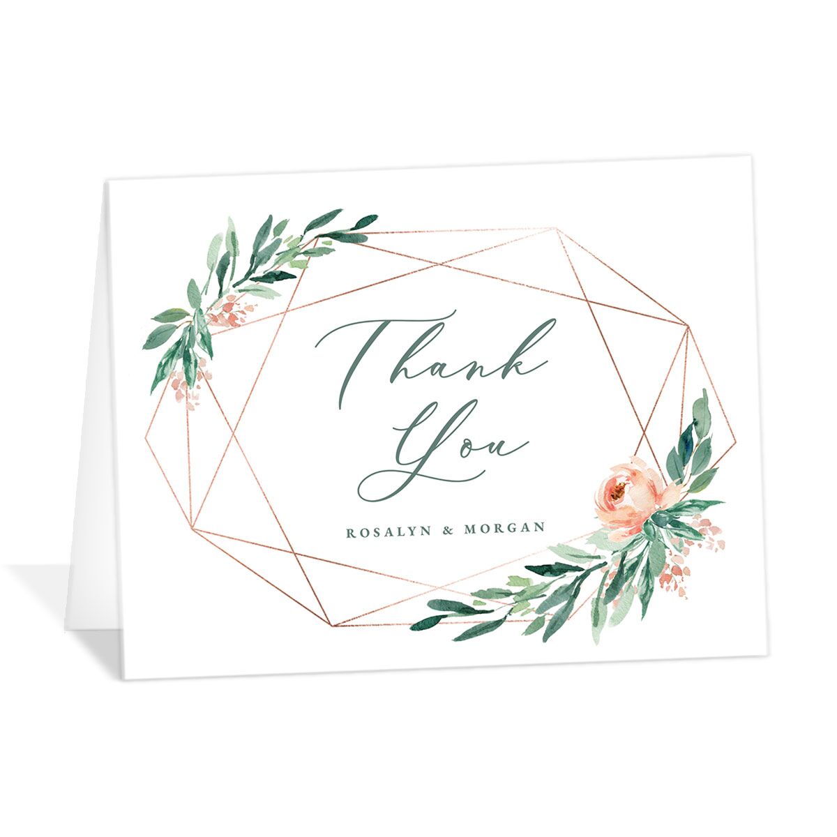 Geometric Floral Thank You Cards