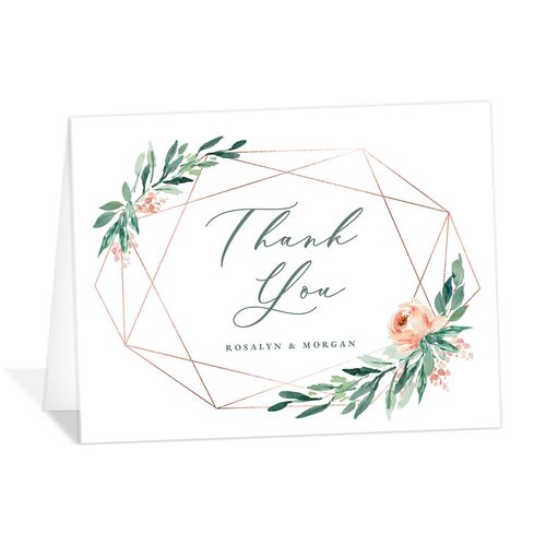 Geometric Floral Thank You Cards - 