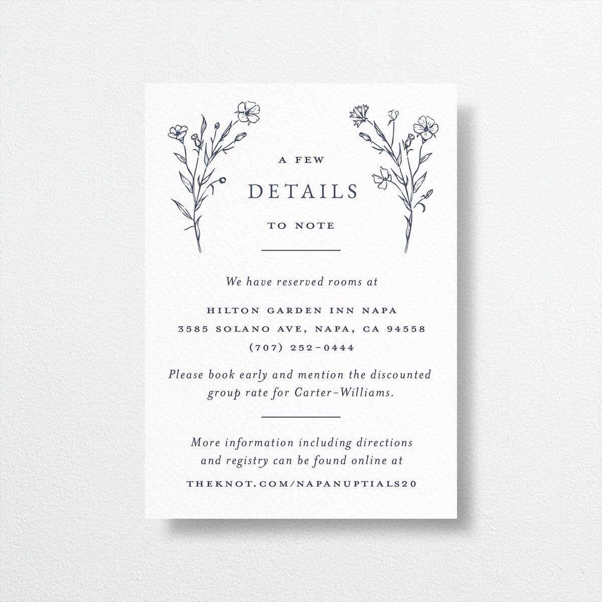 Natural Monogram Wedding Enclosure Cards Midnight Navy Signature Standard