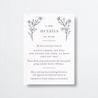 Natural Monogram Wedding Enclosure Cards Midnight Navy Signature Standard