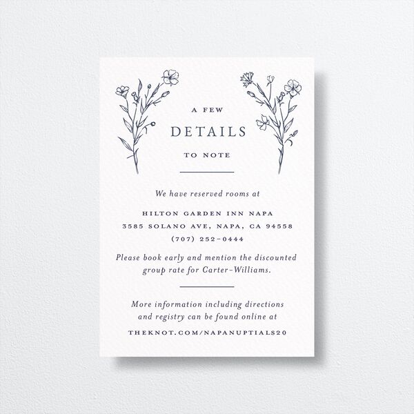 Natural Monogram Wedding Enclosure Cards Midnight Navy Signature Standard