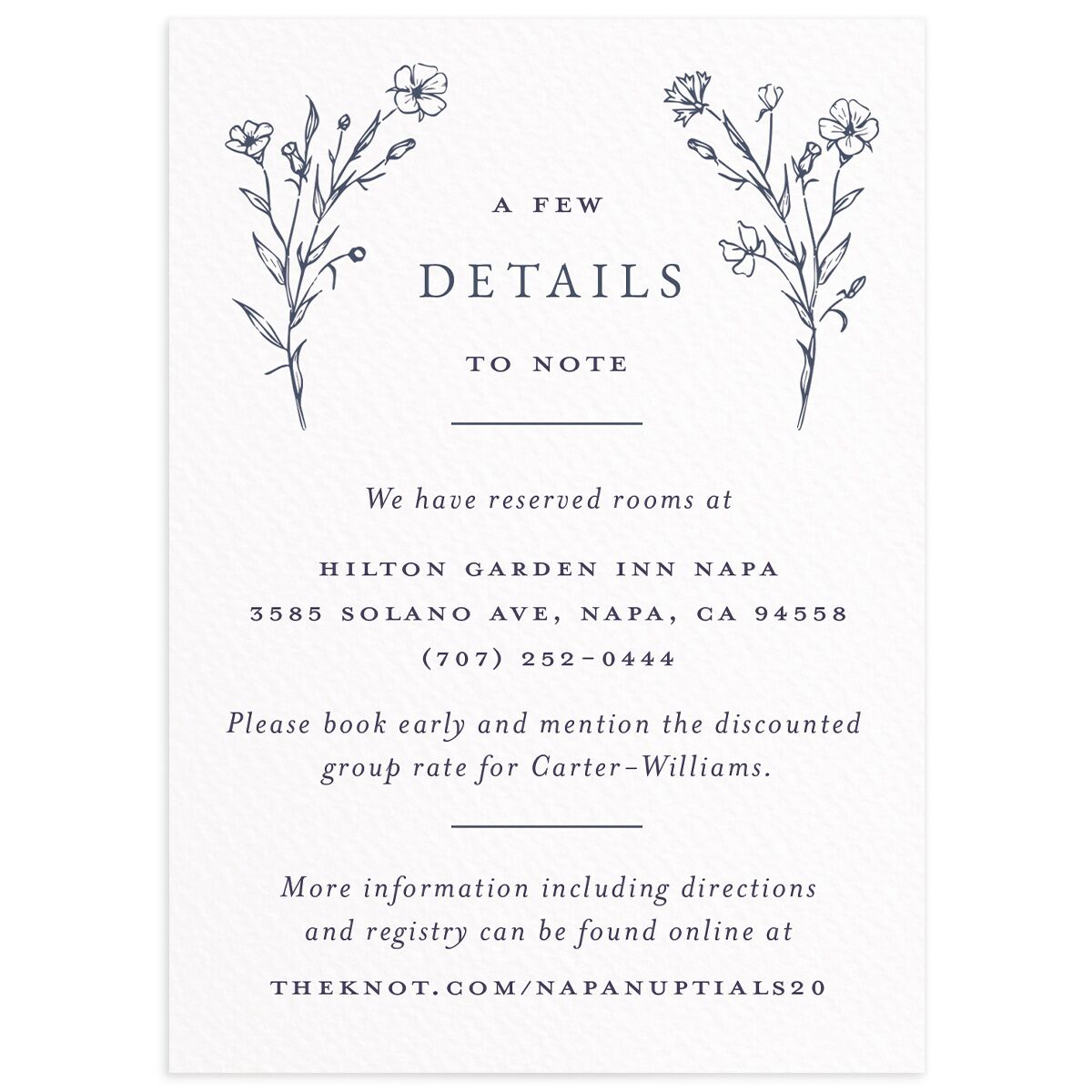 Natural Monogram Wedding Enclosure Cards