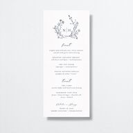 Natural Monogram Menus Midnight Navy Signature