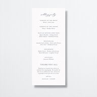 Natural Monogram Wedding Programs Midnight Navy Signature