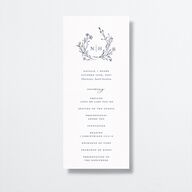 Natural Monogram Wedding Programs Midnight Navy Signature