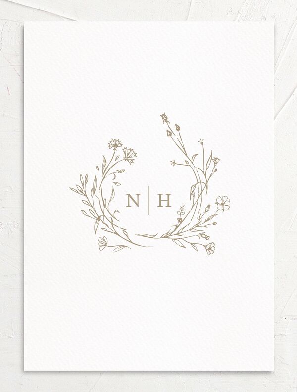Natural Monogram Rehearsal Dinner Invitations back