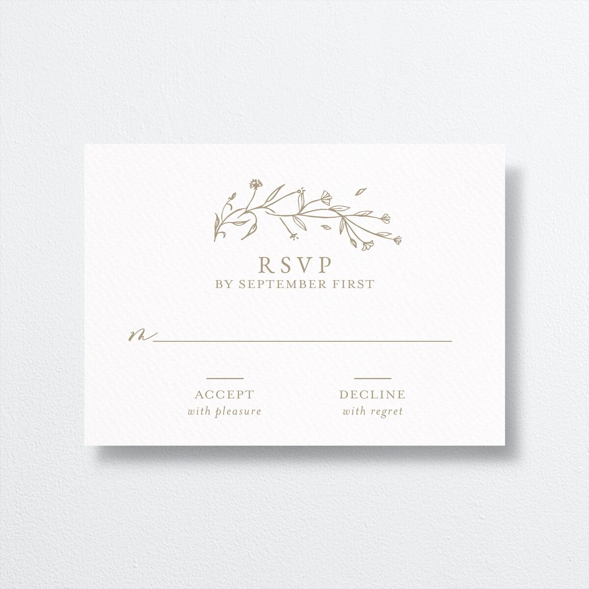 Natural Monogram Wedding Response Cards front