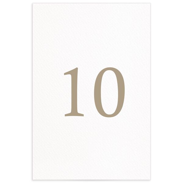 Natural Monogram Table Numbers front