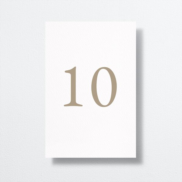 Natural Monogram Table Numbers Fawn Signature