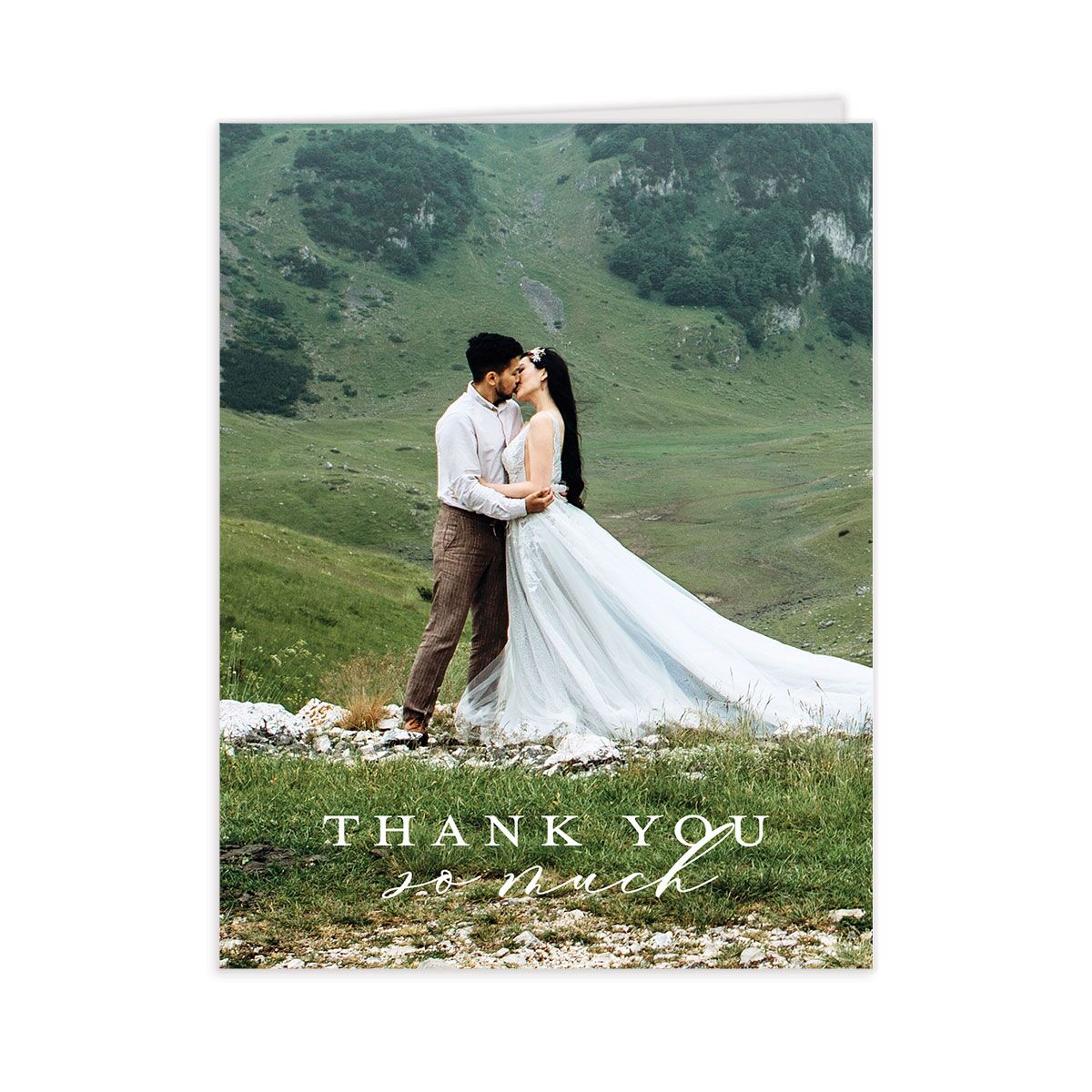 Natural Monogram Thank You Cards