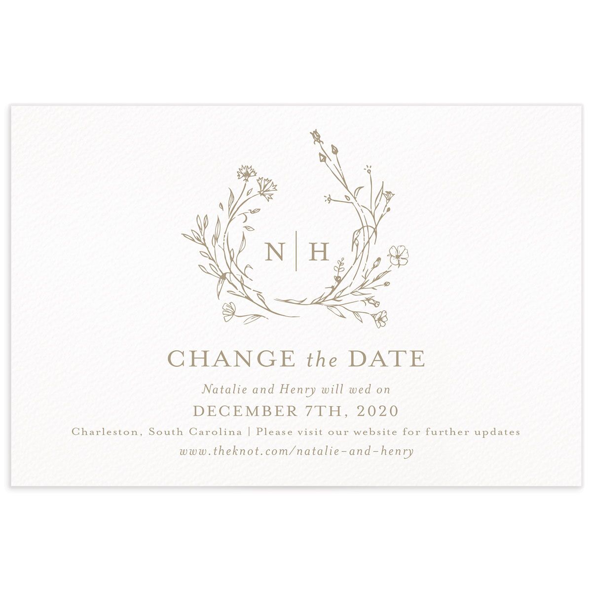 Illustrated Floral Change the Date Postcards