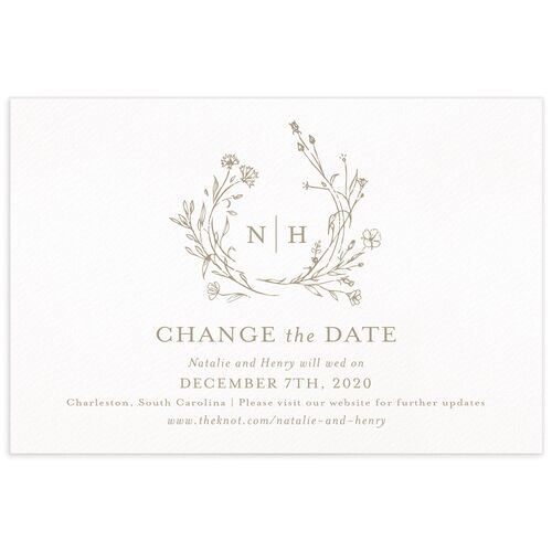 Illustrated Floral Change the Date Postcards - 