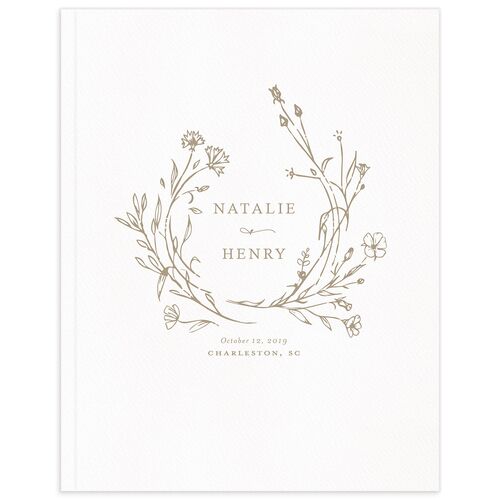Illustrated Floral Wedding Guest Book - 