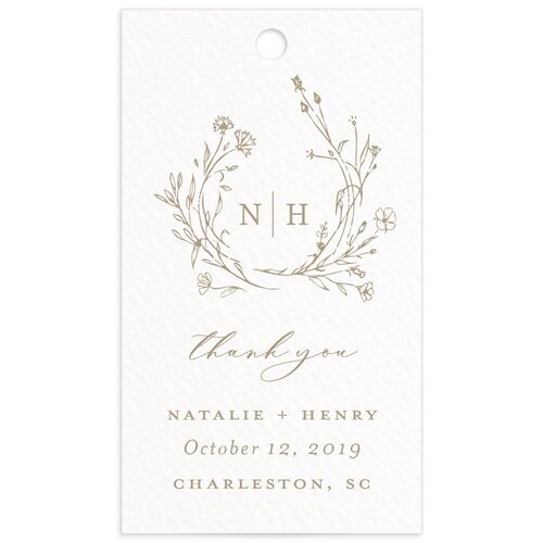 Illustrated Floral Favor Gift Tags - 