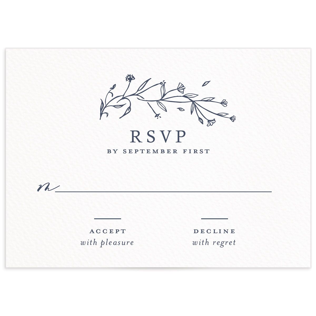 Illustrated Floral Wedding Response Cards
