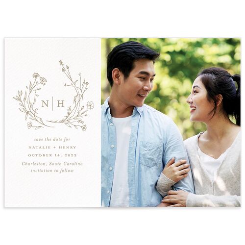 Illustrated Floral Save the Date Cards - 