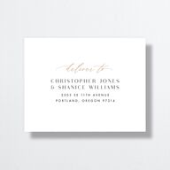 Sparkling Romance All-in-One Wedding Invitations Moody Blue Signature Light Both Recipient and Return Addresses No