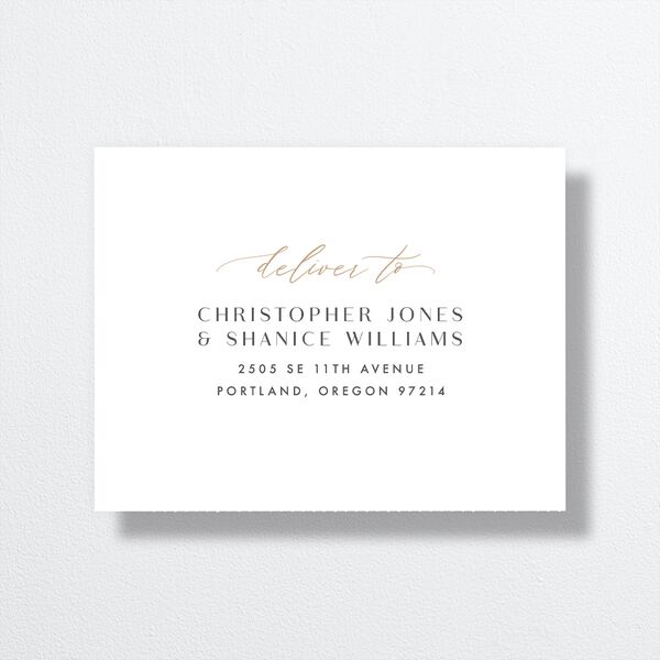 Sparkling Romance All-in-One Wedding Invitations Moody Blue Signature Light Both Recipient and Return Addresses No