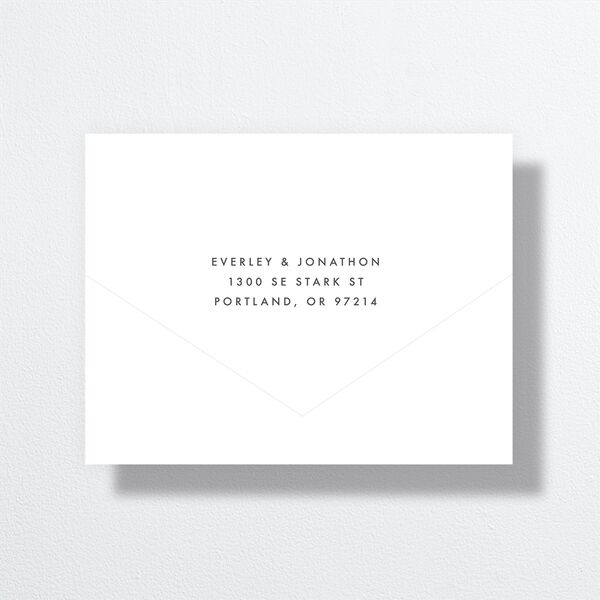 Sparkling Romance All-in-One Wedding Invitations Moody Blue Signature Light Both Recipient and Return Addresses No