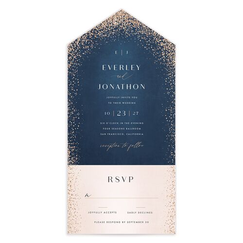 Sparkling Romance All-in-One Wedding Invitations