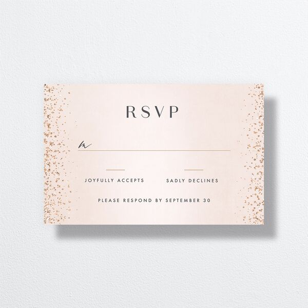 Sparkling Romance All-in-One Wedding Invitations Moody Blue Signature Light Both Recipient and Return Addresses No