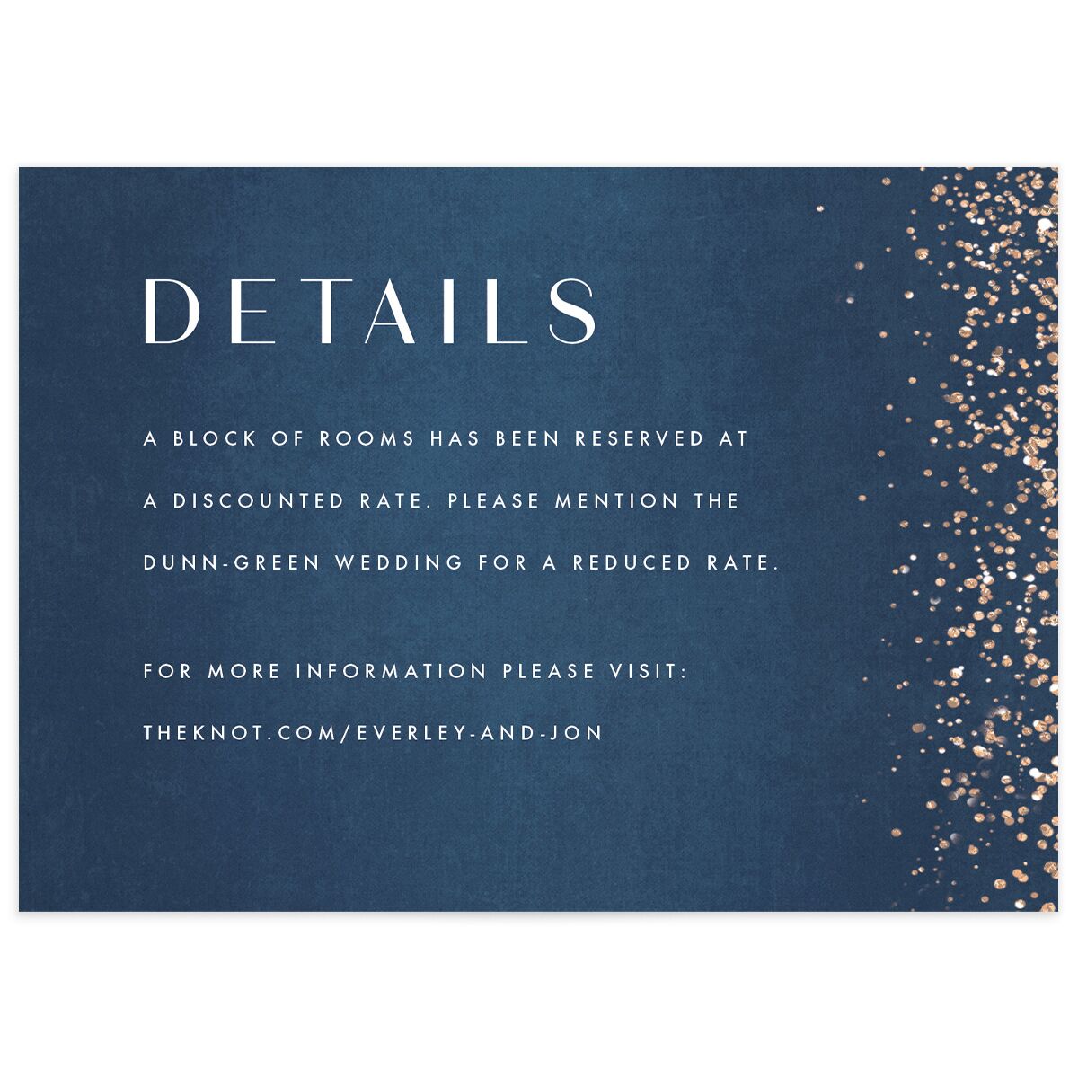 Sparkling Romance Wedding Enclosure Cards