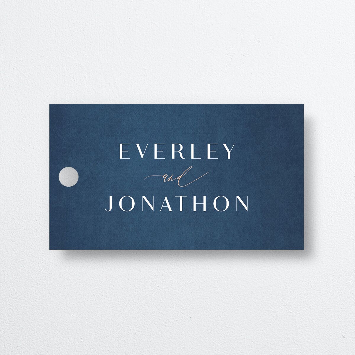 Sparkling Romance Favor Gift Tags front in blue