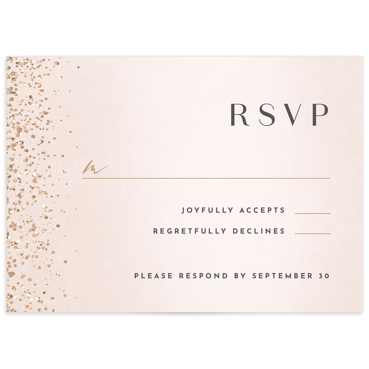 Sparkling Romance Wedding Response Cards