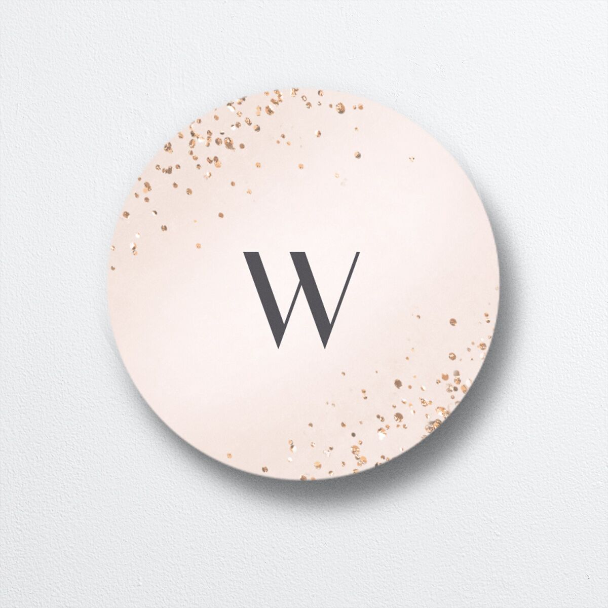 Sparkling Romance Wedding Stickers front in blue