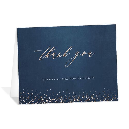 Sparkling Romance Thank You Cards - Blue