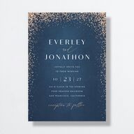 Sparkling Romance Wedding Invitations Moody Blue Signature No Standard