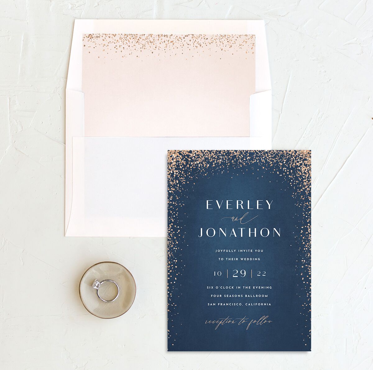 Elegant Glamour Envelope Liners envelope-and-liner in blue